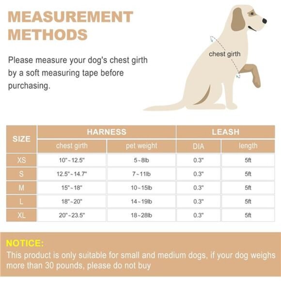 Dog Harness with Leash Set, No Pull Adjustable Reflective Step-in Puppy Harness - Picture 7 of 8